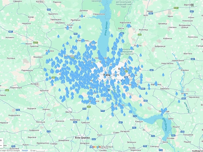 Карта наших робіт
