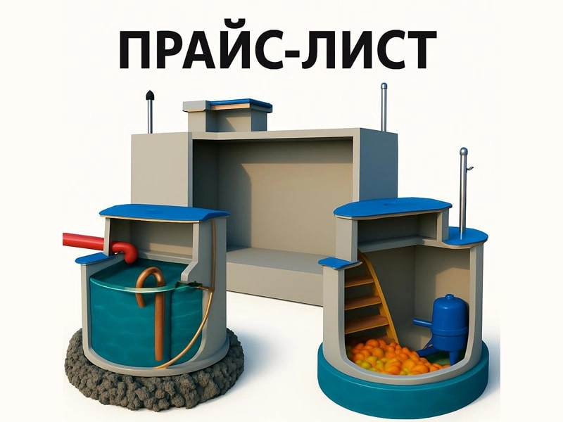 Прайс-лист на септики та системи автономної каналізації